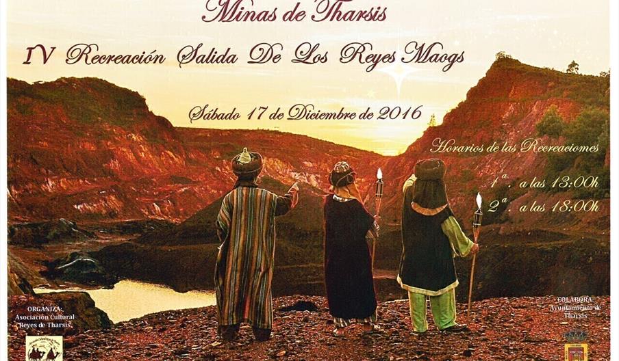 Recreación de la salida de los Reyes Magos