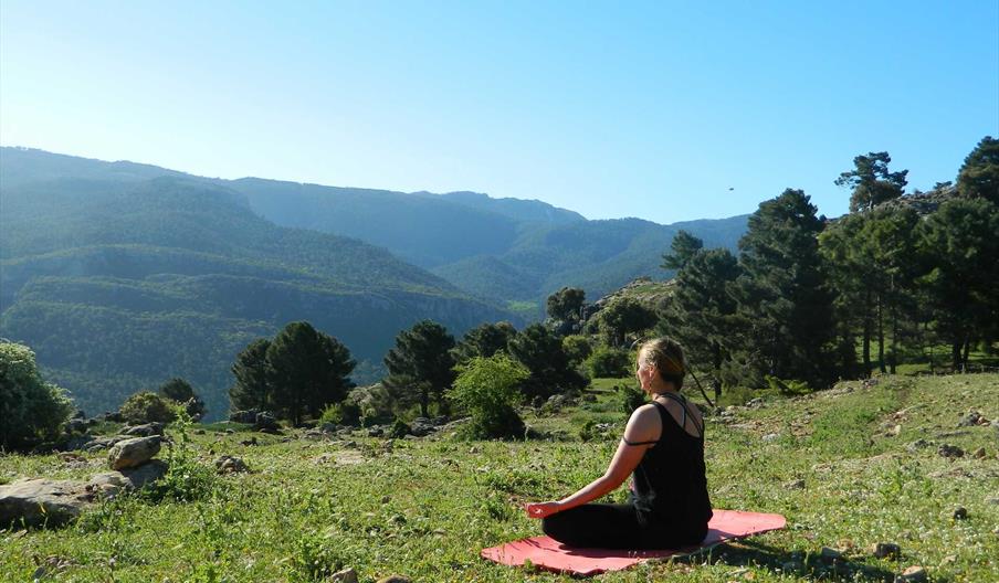 Yoga en las montañas