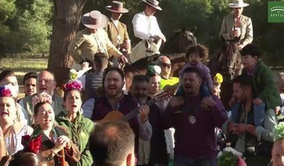 Paso de Hermandades del Rocío por el Vado de Quema