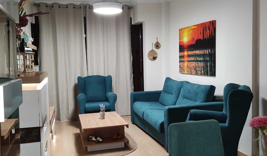 Salón con sofá cama