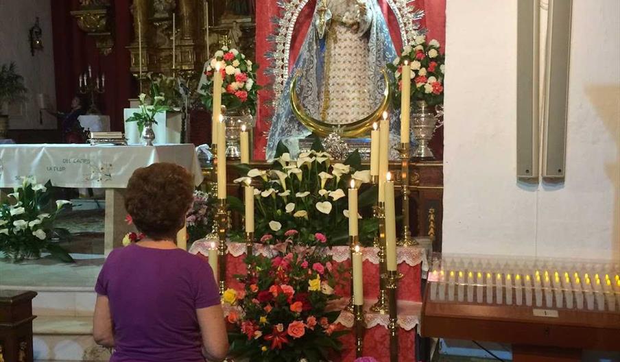 Virgen de Monsalud en la Iglesia
